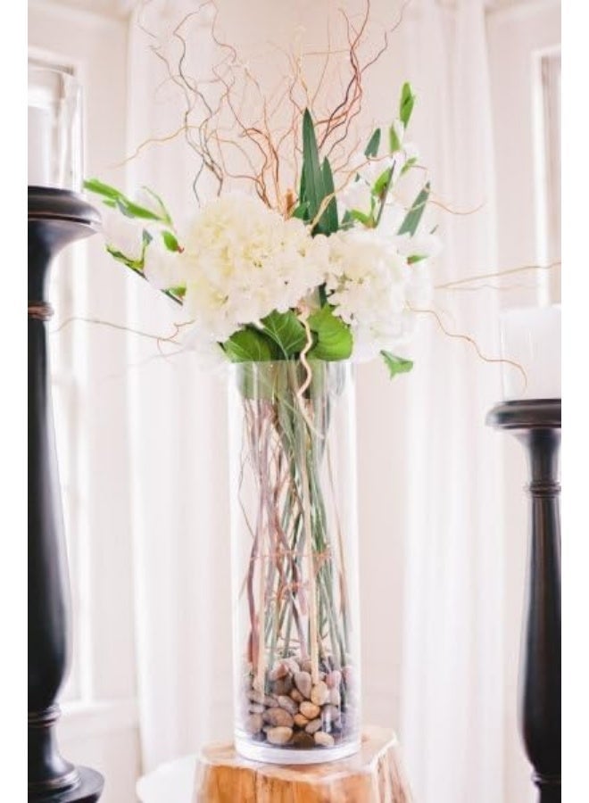 Tall Glass Vase, 50 cm, Transparent Vase Great for Decoration - Image 2